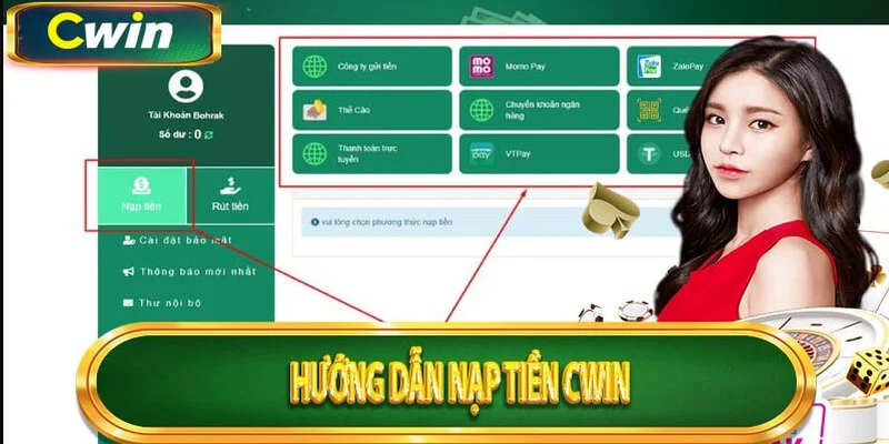 Những điều cần chú ý khi nạp tiền vào CWIN